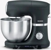 Severin K&uuml;chenmaschine KM 3898, 1000W, Patisserie-Set & Waage, 5,5 Liter, schwarz