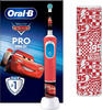 Oral-B Elektrische-Zahnbürste Pro Kids 3+, Cars, 2 Putzmodi, mit 4 Stickern,