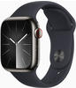 Apple Smartwatch Watch Series 9 iOS GPS Cellular, 41 mm, M/L, NFC, EKG Edelstahl