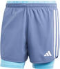Adidas IK4980-0006, Adidas Own the Run 3-Streifen 2-in-1 Shorts Preloved Ink Männer