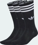 Adidas JV7417-0001, Adidas 3-Streifen High Crew Socken, 3 Paar Black / Black / Black