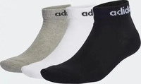 Adidas IC1304-0004, Adidas Linear Cushioned Ankle Socken, 3 Paar Medium Grey Heather