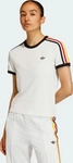Adidas KE9381-0002, Adidas 3-Streifen T-Shirt, schmal geschnitten Cloud White / Black