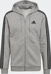 Adidas HB0041-0005, Adidas Essentials Fleece 3-Streifen Kapuzenjacke mit