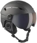 Black Crevice Erwachsene Skihelm Silvretta, mit Visier, Carbon schwarz, XS