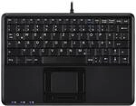 Perixx PERIBOARD-510 H Plus Super Mini Touchpad Tastatur, USB mit 2-Fach USB Hub,