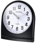 Technoline Quarzwecker Modell S, Weckalarm mit Schlummerfunktion, schwarz,