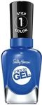 Sally Hansen Miracle Gel Nagellack ohne k&uuml;nstliches UV-Licht Tidal Wave, blau, mit