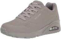 Skechers Damen UNO Stand on Air Sneaker, Gray Durabuck/Mesh, 37.5 EU