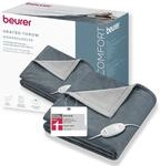 Beurer HD 75 Dark Grey Heizdecke, kuschelig weiche W&auml;rmezudecke, 6 Temperaturstufen,