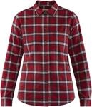 Fjallraven Damen &Ouml;vik Flannel W Long Sleeved T shirt, Deep Red, XXS EU