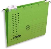 ELBA H&auml;ngemappe chic f&uuml;r A4, aus Karton, seitlich offen, gr&uuml;n, 5er Pack