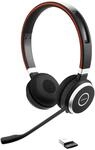 Jabra Evolve 65 SE Schnurloses Stereo-Headset-Bluetooth-Headset mit Mikrofon mit