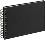 walther design Fotoalbum schwarz 23 x 17 cm Spiralalbum Leinen, Cloth SA-509-B