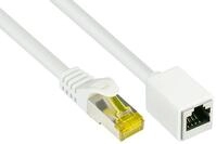 Good Connections RJ45 Ethernet LAN Patchkabel-Verl&auml;ngerung mit Cat. 7 Rohkabel, mit