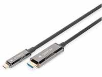 Digitus USB - Type C zu HDMI AOC Glasfaser Adapterkabel HDMI Version 2.0; Max