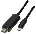 LogiLink UA0330 - USB-C auf HDMI High Speed Anschlusskabel, Thunderbolt 3...