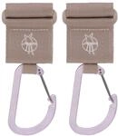 L&Auml;SSIG Kinderwagenbefestigung (2 Stk.) Klettverschluss Karabiner Haken