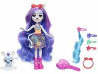 Enchantimals Zemirah Zebra-Puppe - mit langem, glamourösem Haar, begleitet von