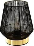 EGLO Tischlampe Escandidos, 1 flammige Tischleuchte, Nachttischlampe aus Metall in