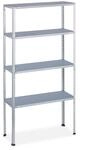 Relaxdays Schwerlastregal, Traglast: 200 kg, 4 Ebenen, HxBxT: 150 x 75 x 30 cm,