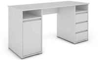 byLIVING Schreibtisch LOBO / Arbeits-Tisch in Wei&szlig; / Computer-Tisch mit 3