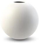 Cooee Design Ball-Vase aus Porzellan in der Farbe Wei&szlig; Handgefertigt, Ma&szlig;e: 8cm x