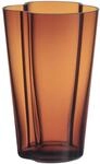 Iittala Aalto Vase Glas Kupferfarben, Ma&szlig;e: 14cm x 11,2cm x 22cm, 1062549