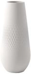 Villeroy & Boch - Manufacture Collier Vase 26 cm Wei&szlig;, Blumenvase Modern, Deko Vase,