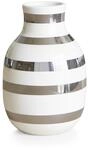 K&auml;hler Vase H12.5 cm Omaggio Originaldesign mit handgemalte Streifen, Metallics