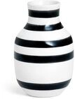K&auml;hler Vase H12.5 cm Omaggio Originaldesign mit handgemalte Streifen, schwarz