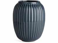 Kähler Vase H21 cm Hammershøi dänisches Design für Blumen Handarbeit, grau