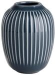 K&auml;hler Vase H10.5 cm Hammersh&oslash;i d&auml;nisches Design f&uuml;r Blumen Handarbeit, grau