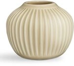 K&auml;hler Vase H13 cm Hammersh&oslash;i d&auml;nisches Design f&uuml;r Blumen Handarbeit, Sand