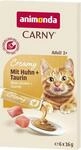 animonda Carny Creamy cremiger Katzensnack mit Huhn + Taurin (6 x 16g) | Premium