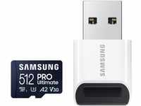 Samsung PRO Ultimate microSD Speicherkarte, 512 GB, UHS-I U3, 200 MB/s Lesen,...