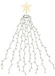 SALCAR 2m Lichterkette Weihnachtsbaum mit Ring und Sternspitze, 280er LED Tannenbaum
