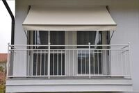 Angerer Klemmmarkise Style mit Handkurbel, Terrasse/Balkon, einfache Montage ohne