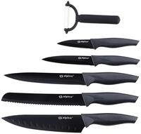 6 teiliges Messer-Set Brot, Fleisch, Allzweck, Sch&auml;ler und Santoku-Messer -