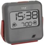TFA Dostmann Reisewecker digital Buzz, 60.2031.10, mit Vibrationsalarm und...