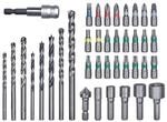 Original Einhell 39-tlg. Bit- und Bohrer-Set f&uuml;r Stein, Metall, Holz (8x Bohrer, 24x