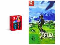 Nintendo Switch (OLED-Modell) Neon-Rot/Neon-Blau + The Legend of Zelda: Breath of the