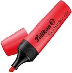 Pelikan Textmarker 490, 10 x Neon-Rot, 10 St&uuml;ck, mit Keilspitze