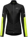 GORE WEAR Herren Women Thermo Zip Shirt Langarm, Black/Neon Yellow, 36 EU