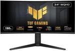 ASUS TUF Gaming VG34VQL3A 34 Zoll Curved Gaming Monitor (WQHD 3440x1440, 180Hz, 1ms