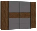 Forte Narago Schrank 270, Kleiderschrank, Schwebet&uuml;renschrank mit Dreht&uuml;ren,
