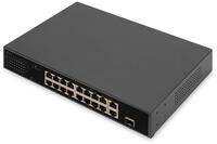 DIGITUS Switch 16-Port FE PoE 2 GE Uplinks RJ45/SFP Power over Ethernet RJ-45