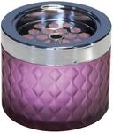 APS Windaschenbecher, Ascher, Aschenbecher, aus verchromtem Metall, gefrostetes Glas,