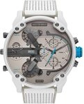 Diesel Mr. Daddy Uhr f&uuml;r Herren, Quarz-Multifunktionswerk mit Leder-, Kunststoff-