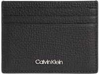 Calvin Klein Herren Kartenetui Minimalism Cardholder Leder, Schwarz (Ck Black),